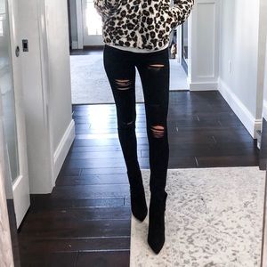 Black ripped jeans